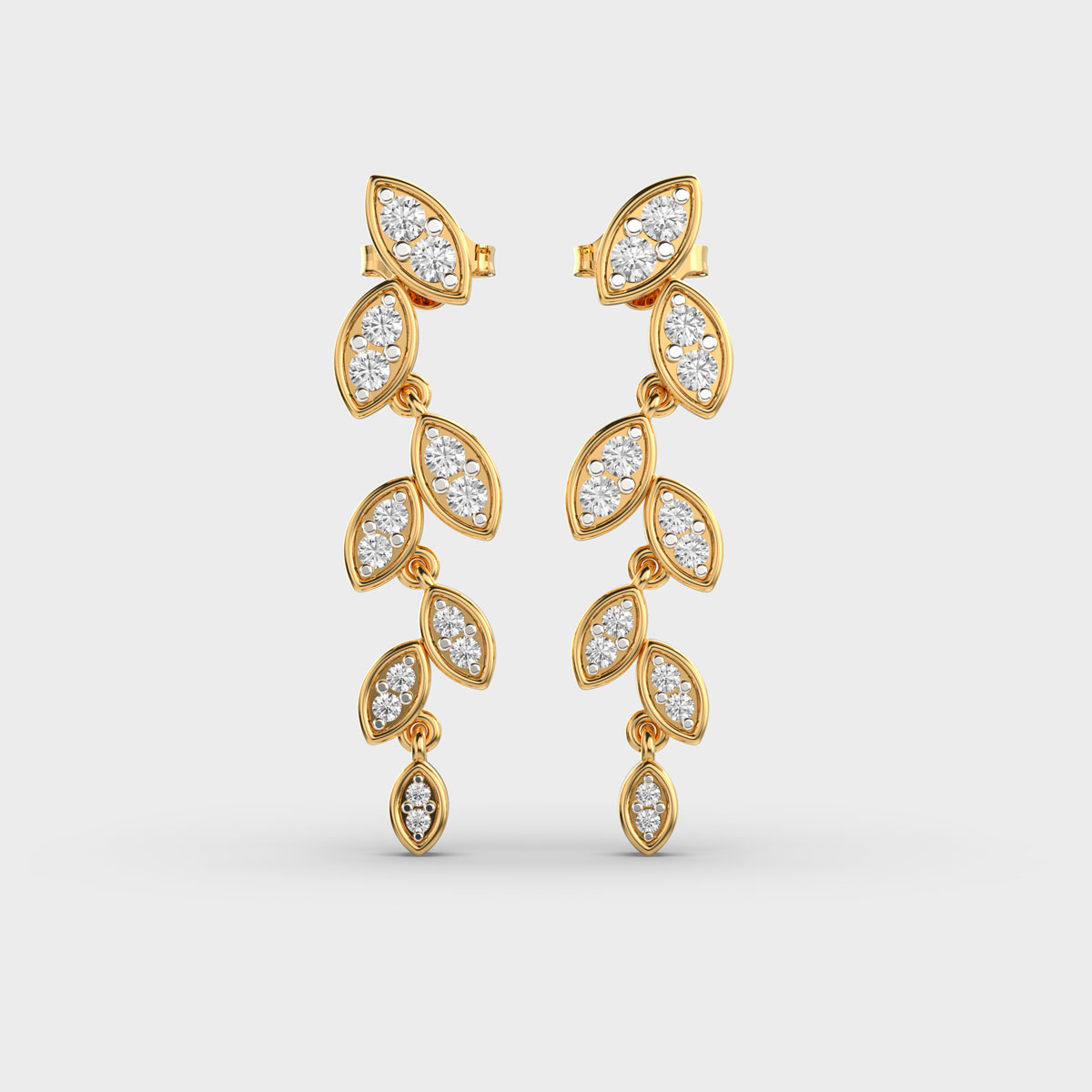 Dazzling Elowfern Diamond Earrings