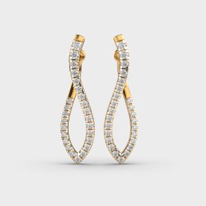 Contemporary Twist Diamond Earrings