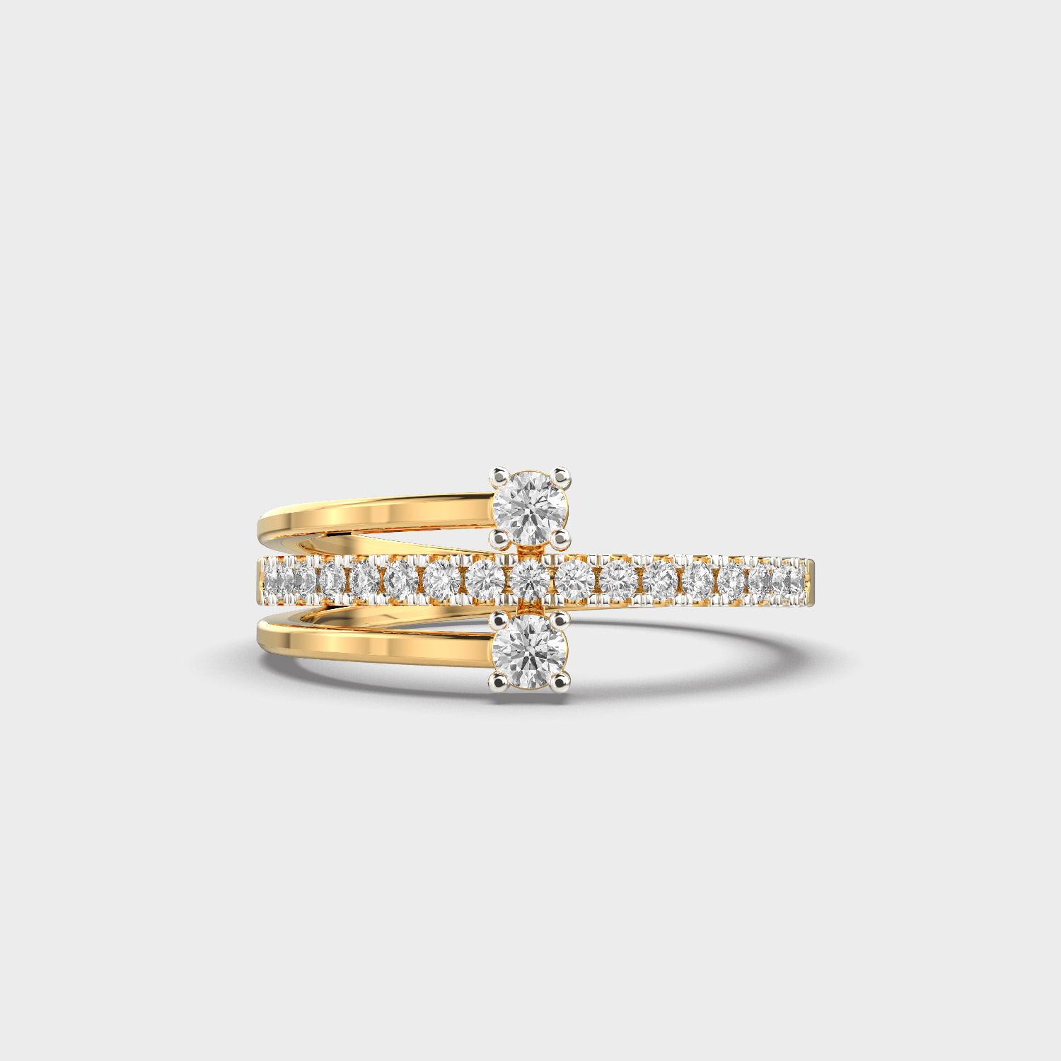 Quatre Sparkling Diamond Ring