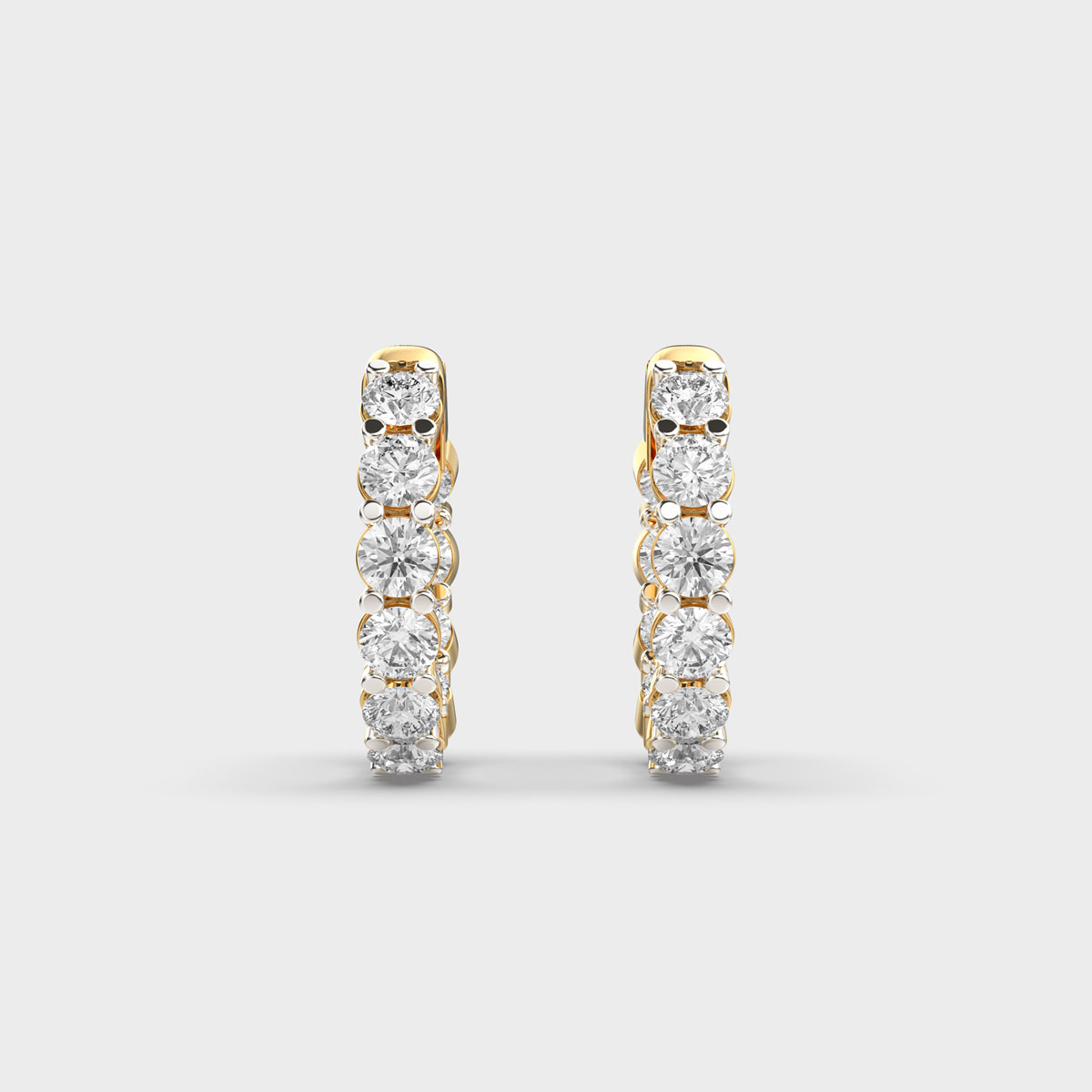 Elegant Velouria Shimmering Diamond Hoops