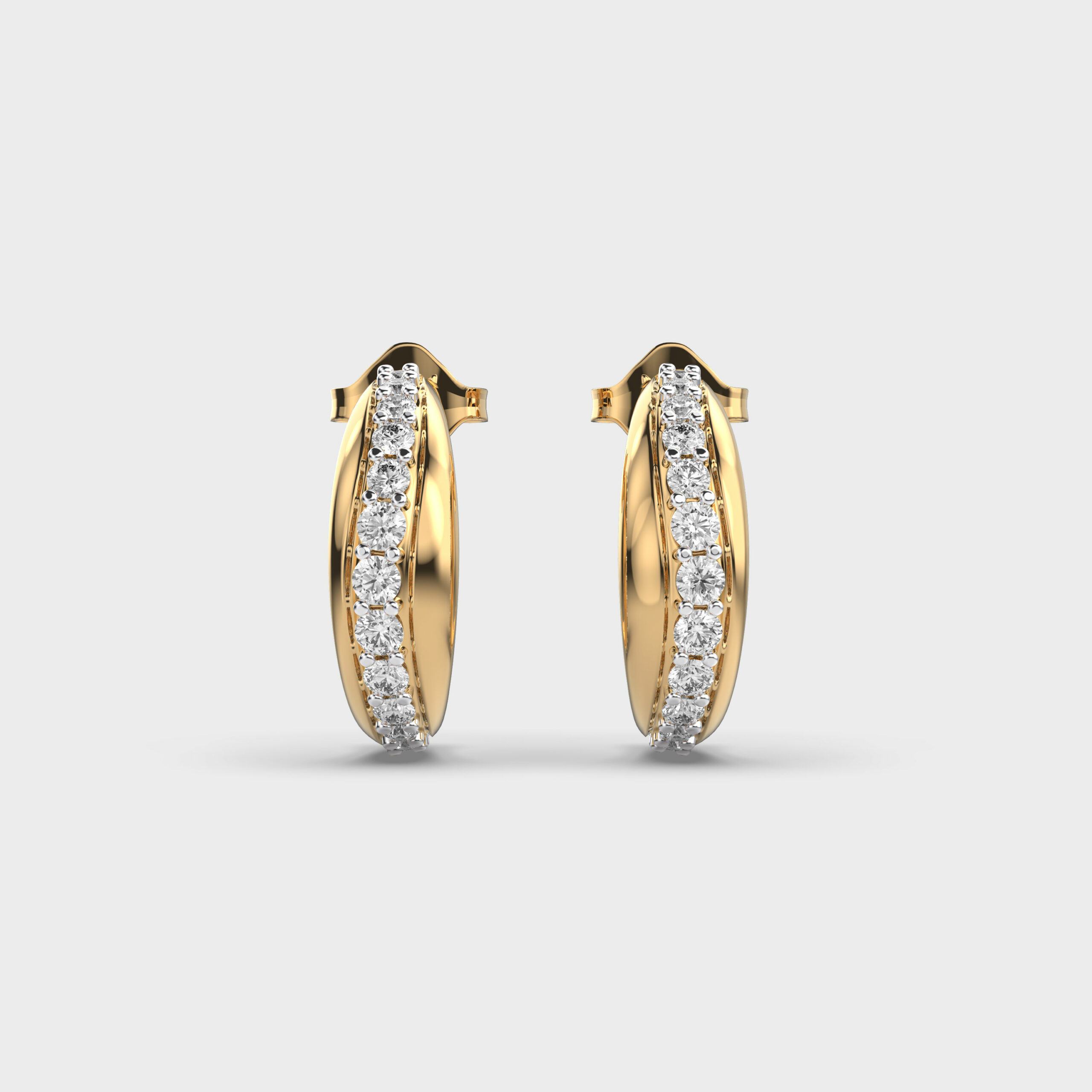 Enchanting Yuruma Diamond Hoops