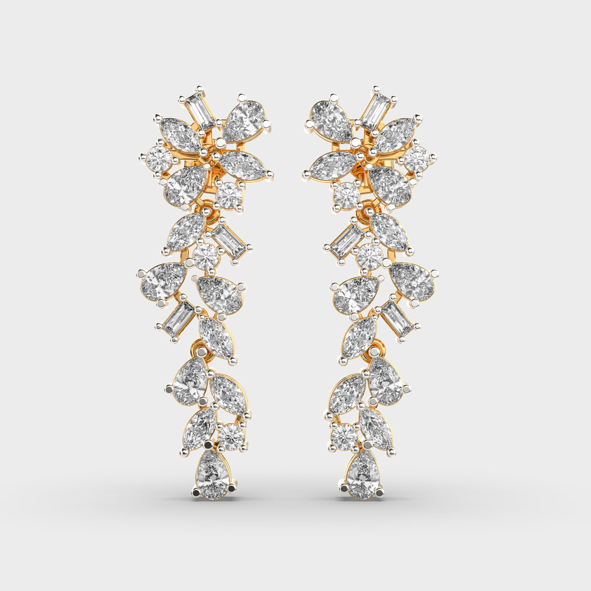 Abstract Florina Flare Diamond Earrings
