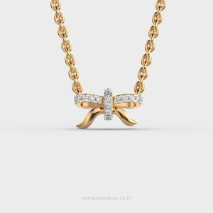 Bow Butterfly Diamond Pendant for Kids