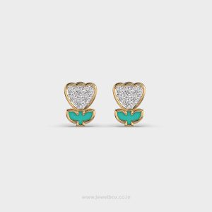 Tulip Diamond Earrings for Kids