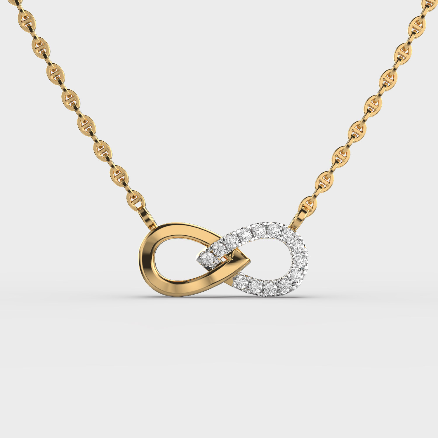 Us Forever Infinity Diamond Pendant (With Chain)