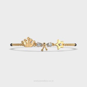 Crown and Star Diamond Bracelet for Kids