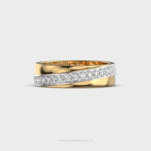 Diamond Encrusted Side Line Band Ring