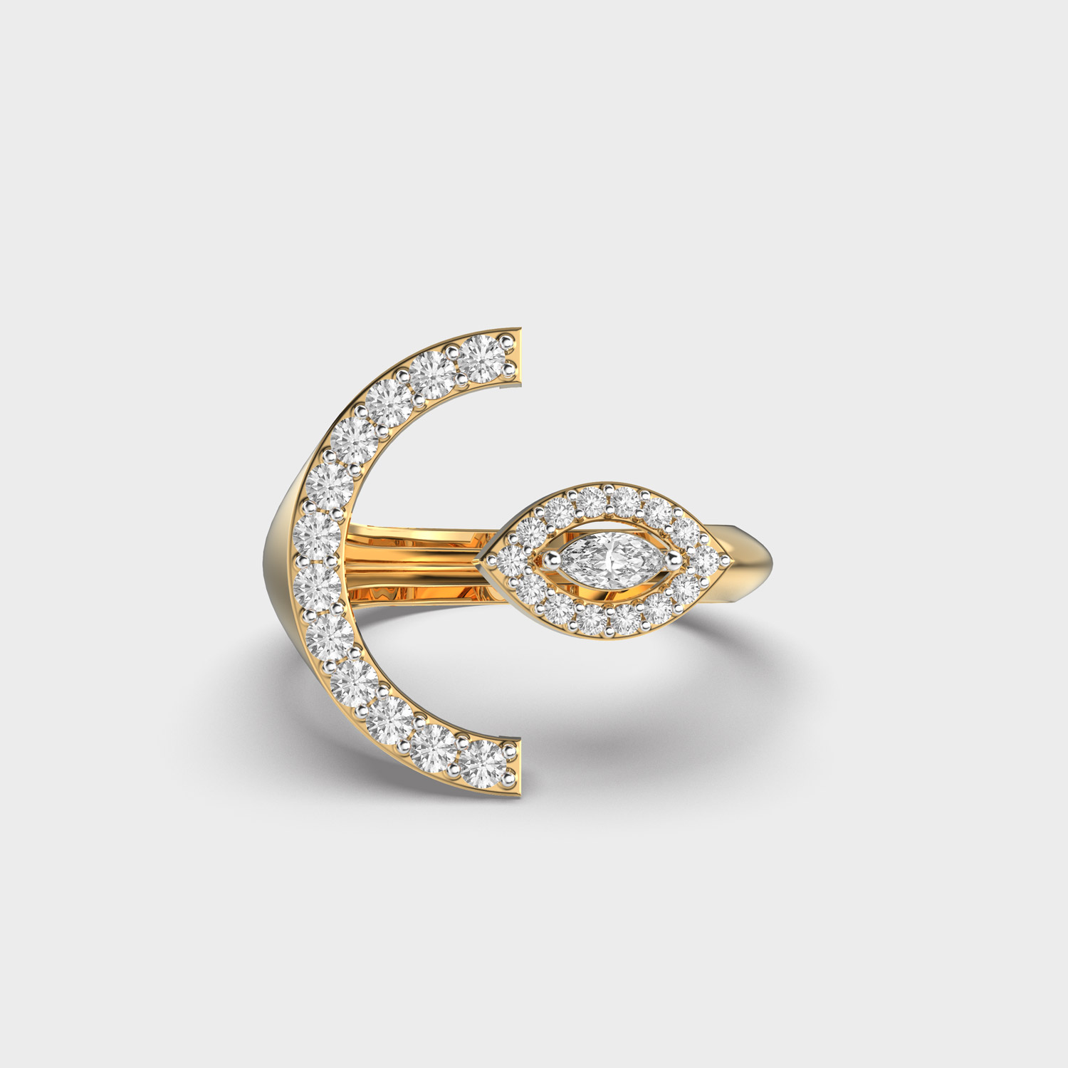 Moon Admirer Diamond Ring