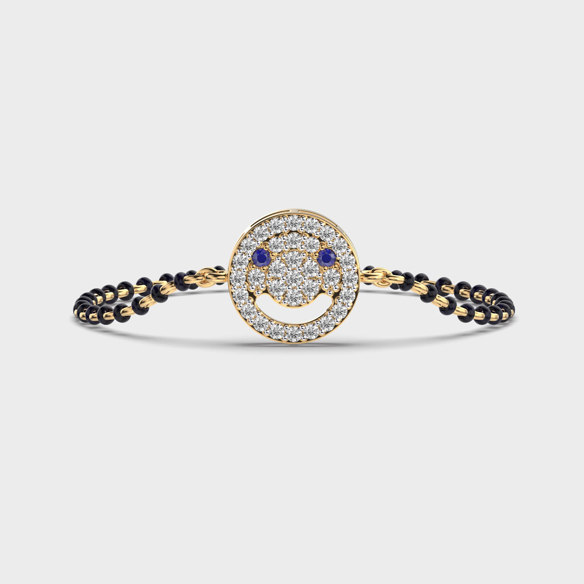 Smiley Diamond Mangalsutra Bracelet