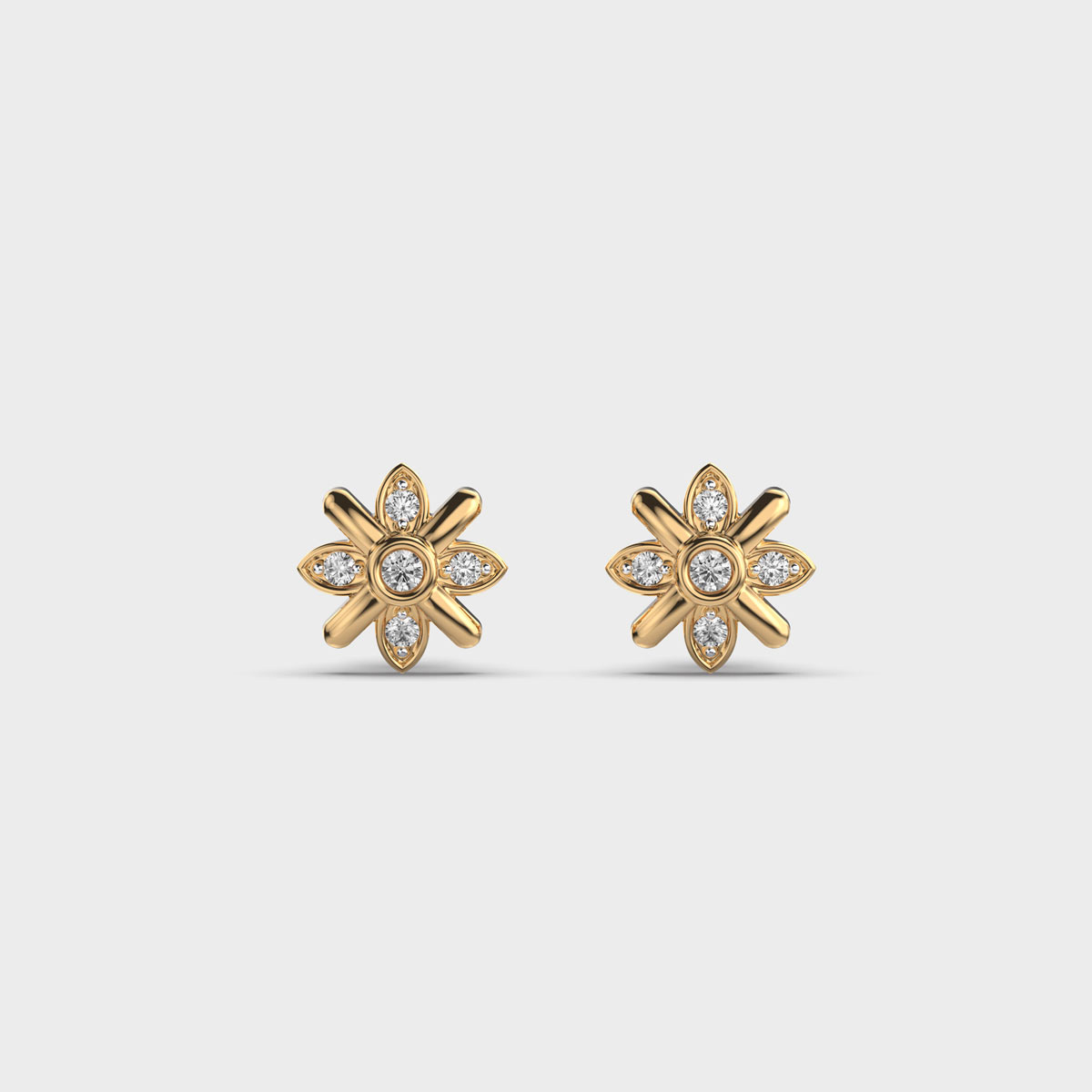 Blossom Diamond Stud Earrings