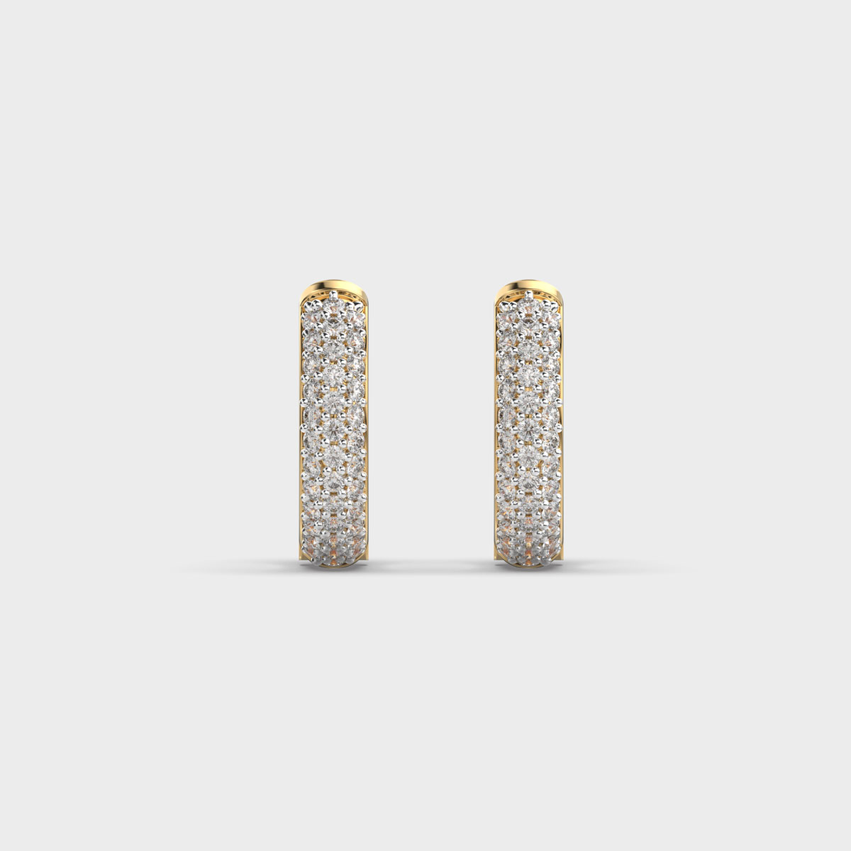Diamond Clustered Ring Hoops