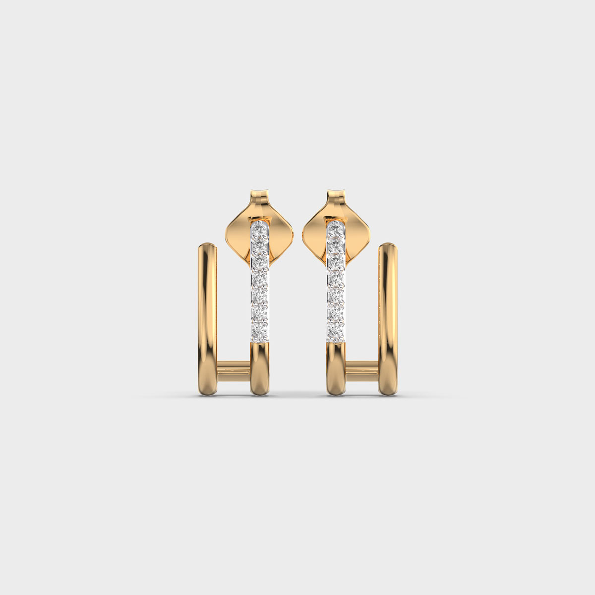 Elegant Diamond Hoops