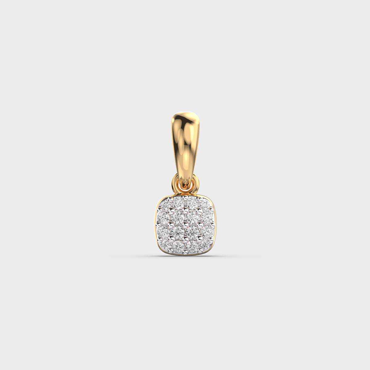 Sparkling Shine Diamond Encrusted Pendant without Chain