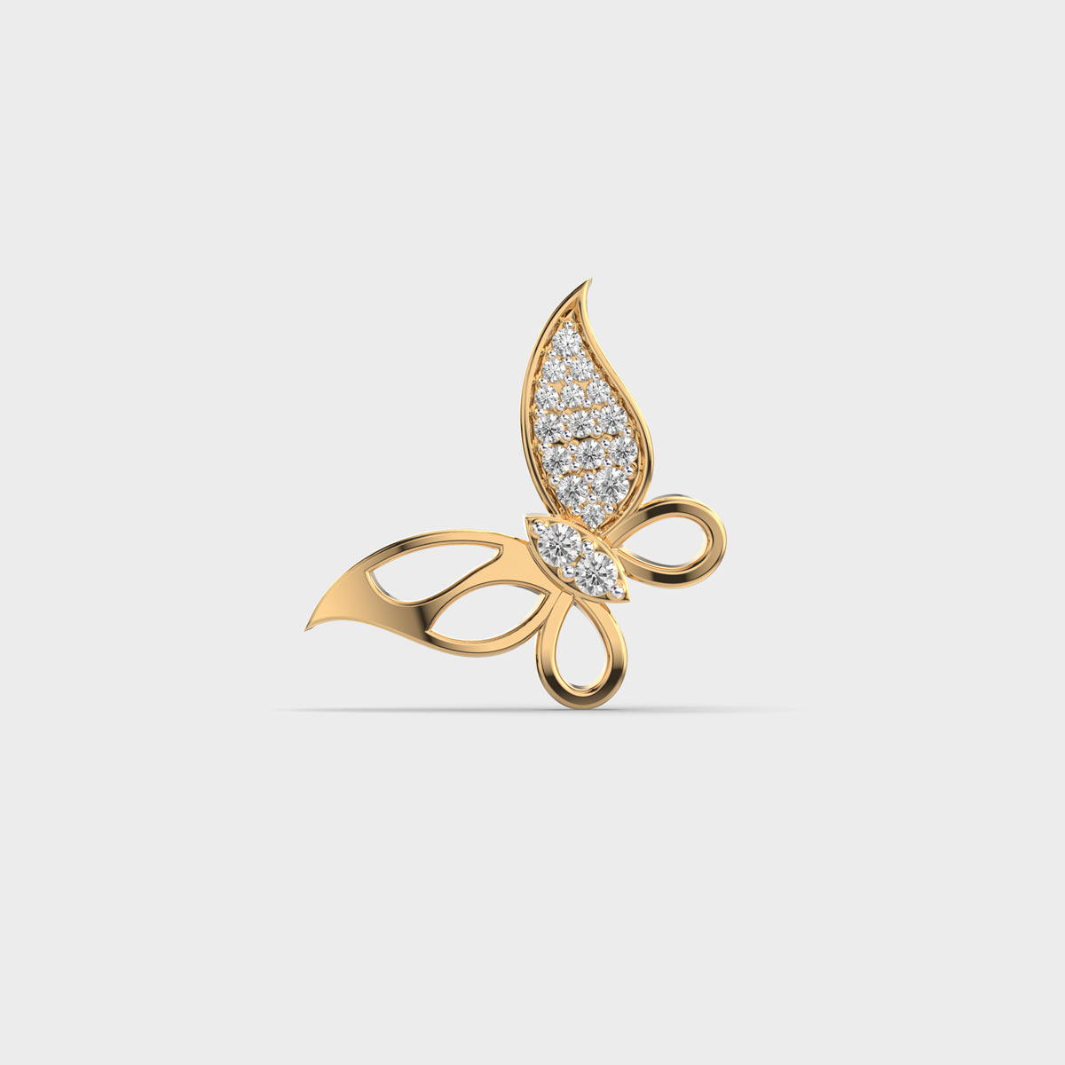 Butterfly Sparkle Diamond Pendant (Without Chain)