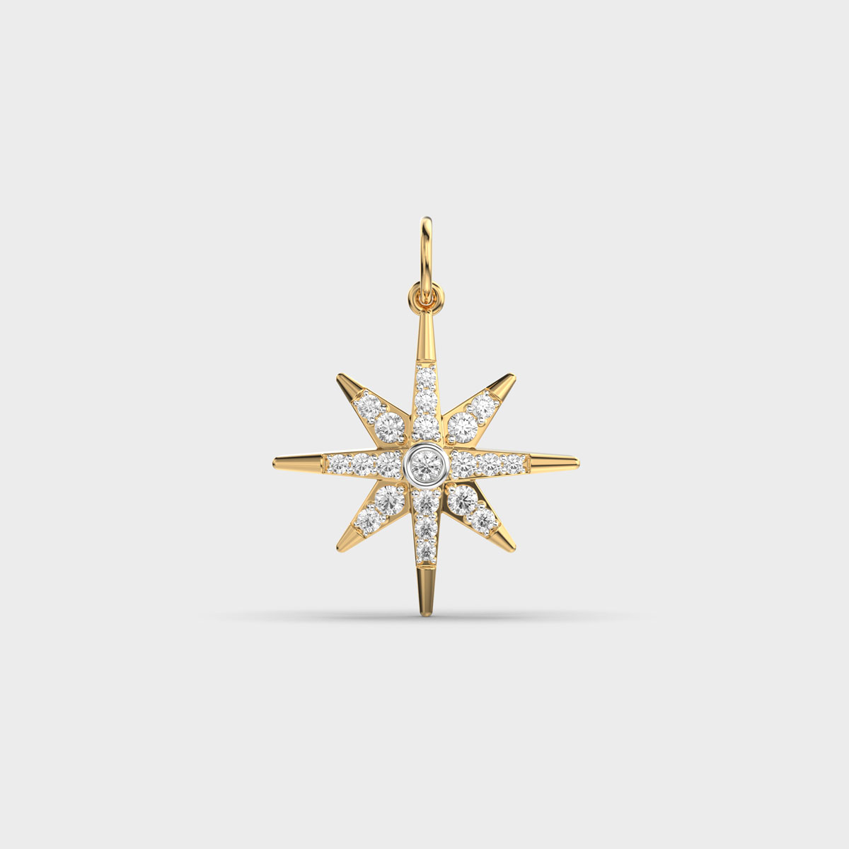 Star Glam Diamond Encrusted Pendant (Without Chain)