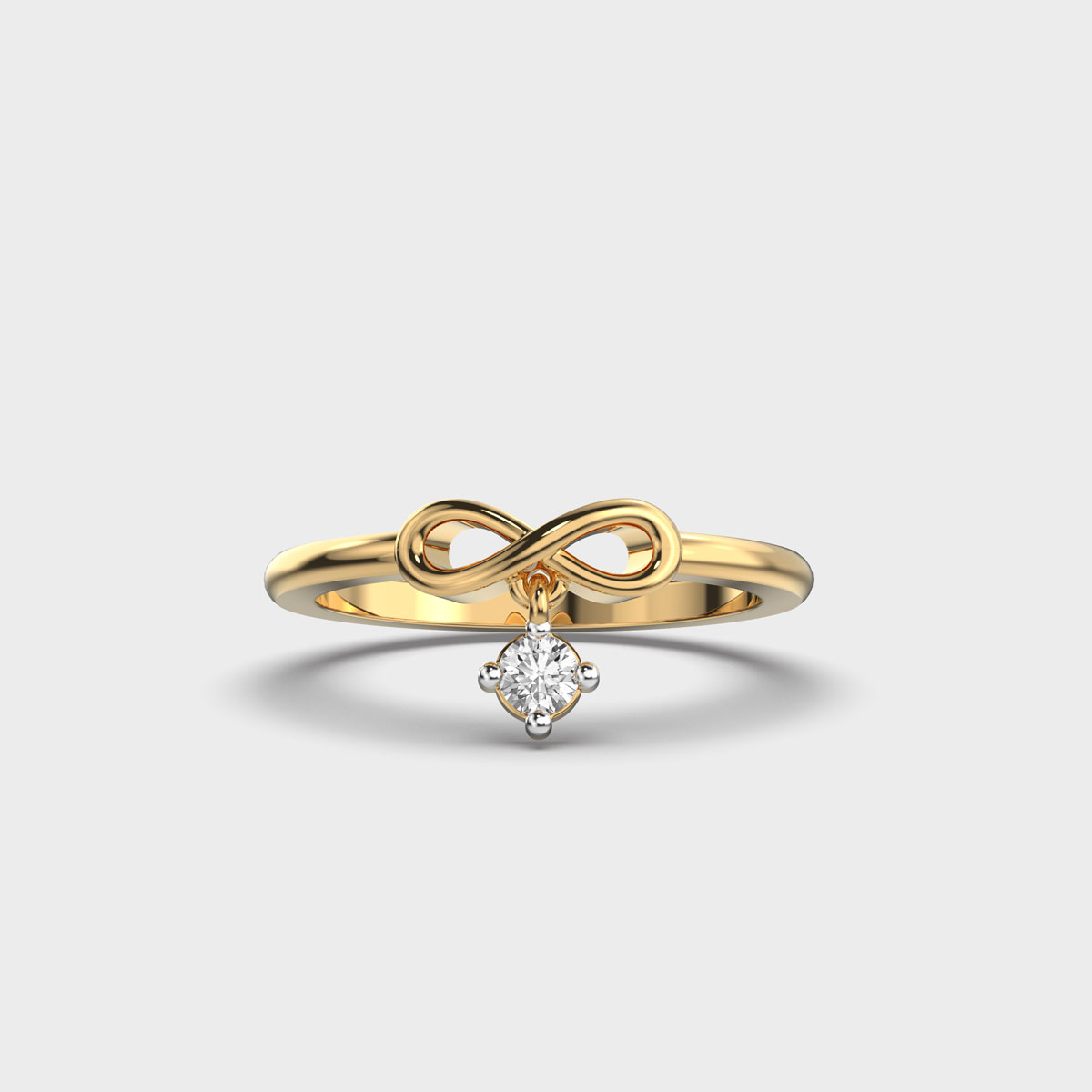 Infinity Inverted Drop Diamond Ring