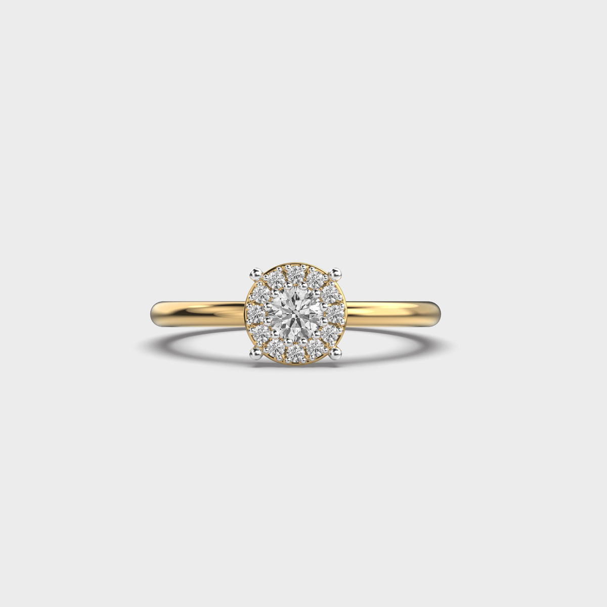 Solo Centre Diamond Encrusted Ring
