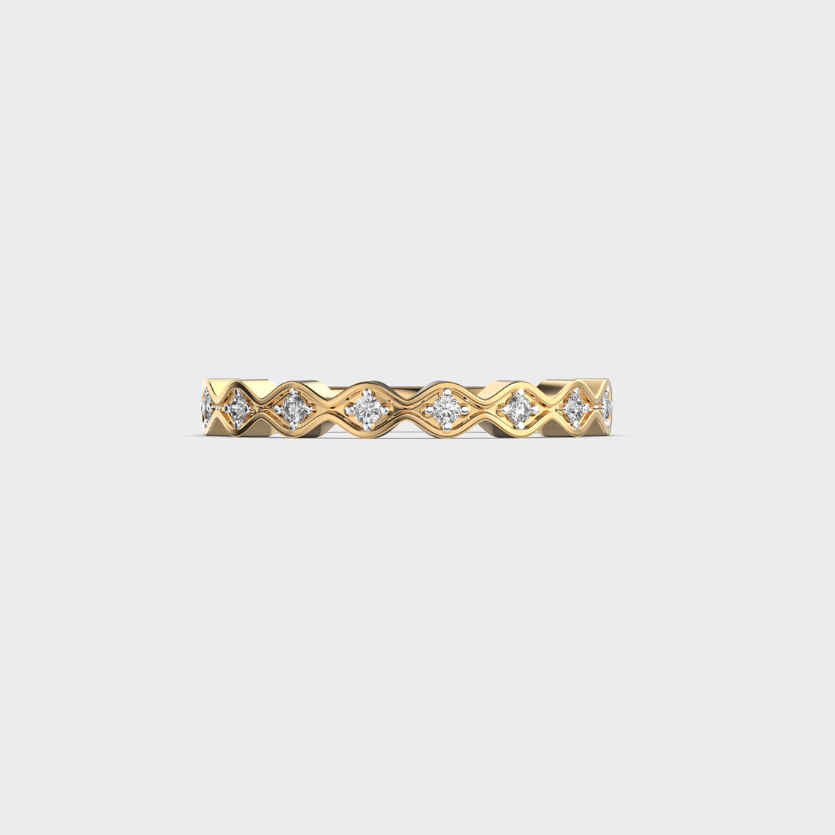 Diamond Radiance Zigzag Eternity Band