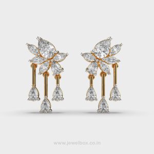 Trio Pear Diamond Drop Earrings