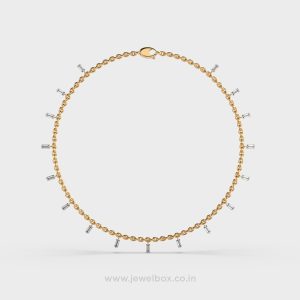 Golded Thread Diamond Necklace