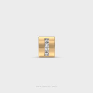 Diamond Drift Stud with Clustered Strip