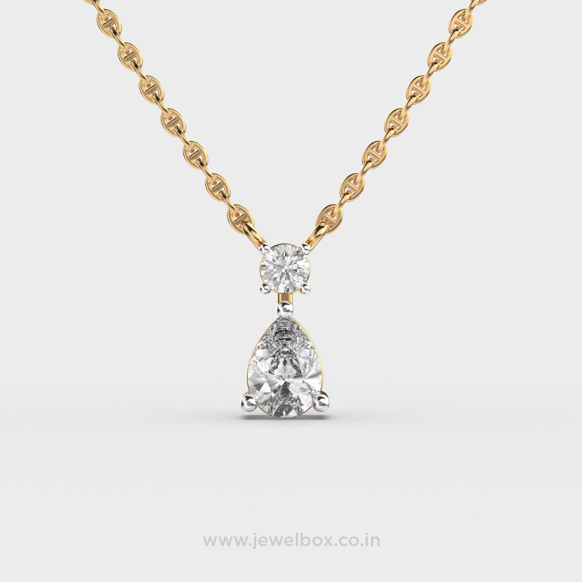 Roselle Memento Pear Drop Diamond Pendant
