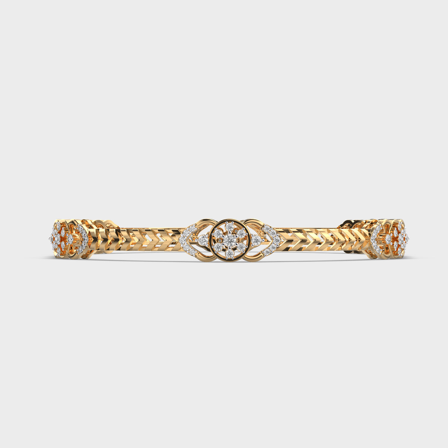 Dazzling Kanaka Round Diamond Bangle