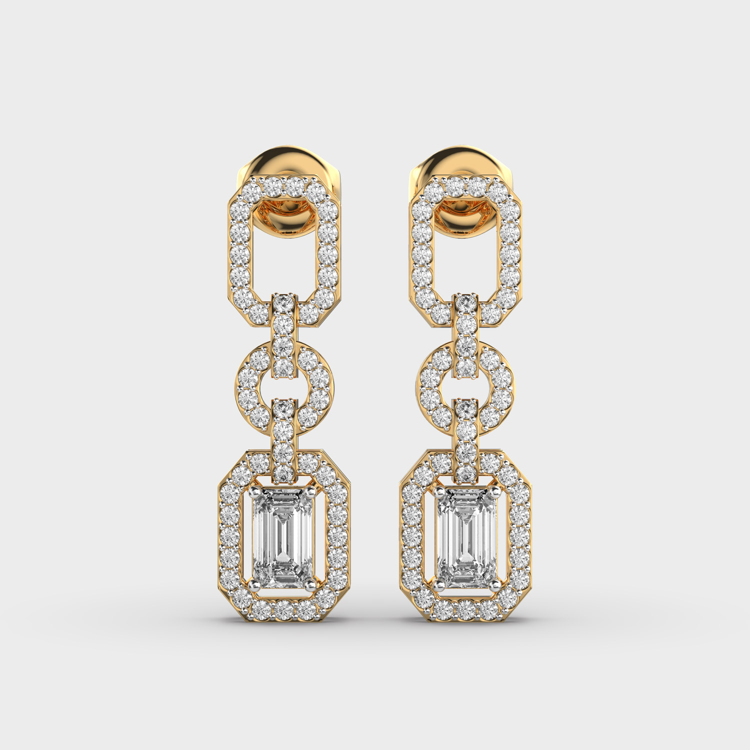 Chained Together Diamond Earrings