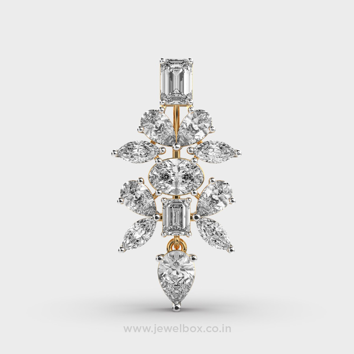Crystella Snowflake Diamond Pendant (Without Chain)