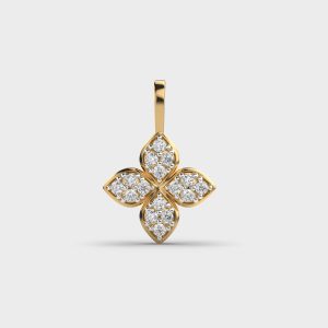 Four Petals Diamond Pendant