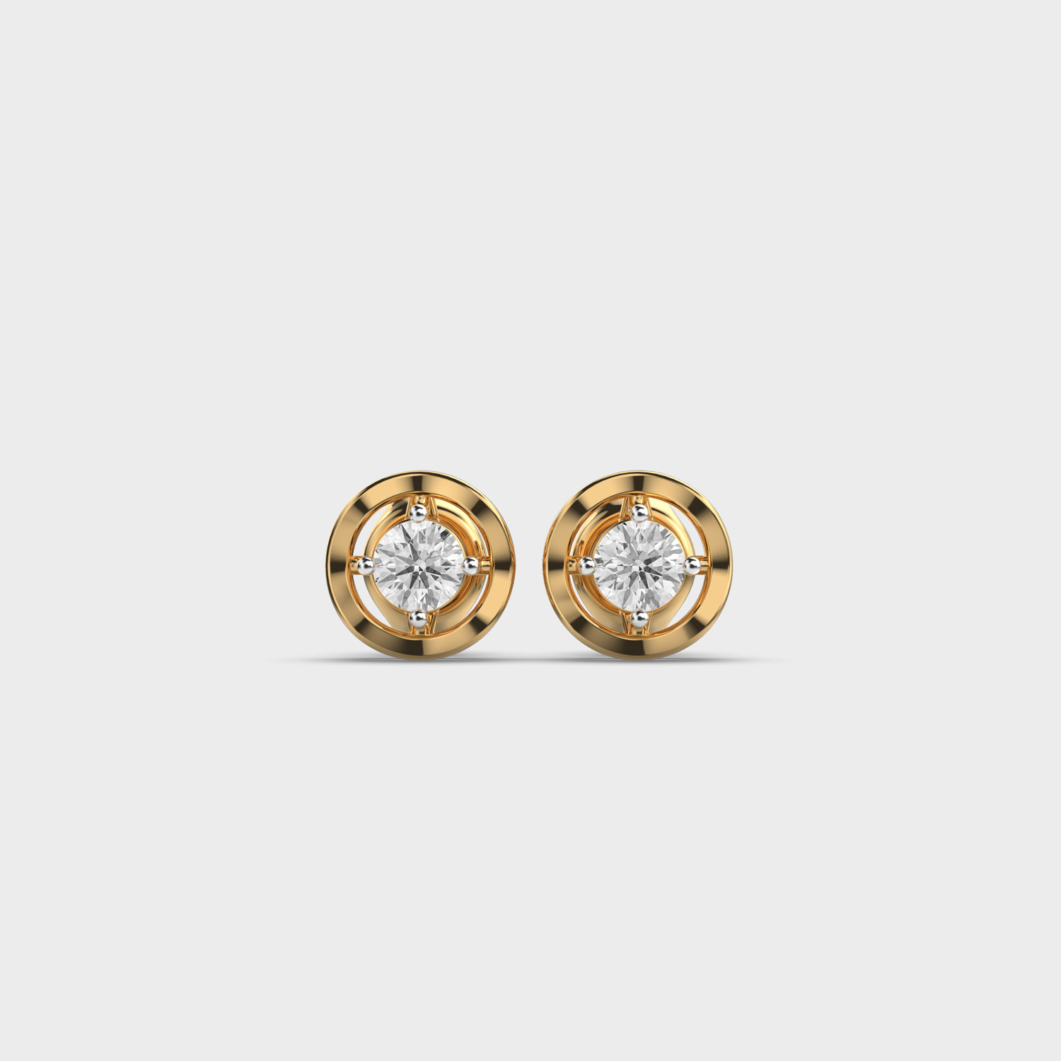 Elegant Round Diamond Studs
