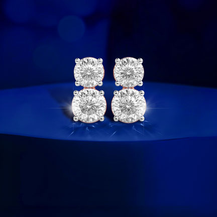 Duo Quads Padma Cut Diamond Studs