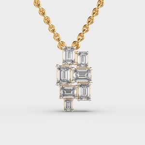 Cluttered Sparkle Diamond Pendant (Without Chain)