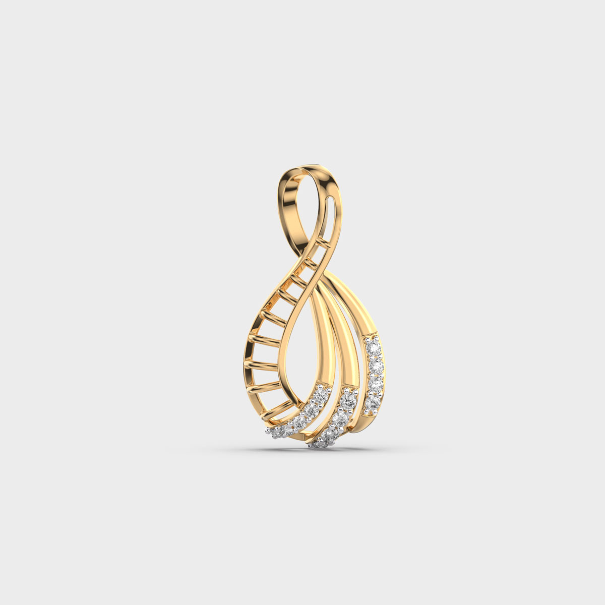 Infinity Loop Diamond Pendant (Without Chain)