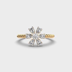 Petal Prism Diamond Ring