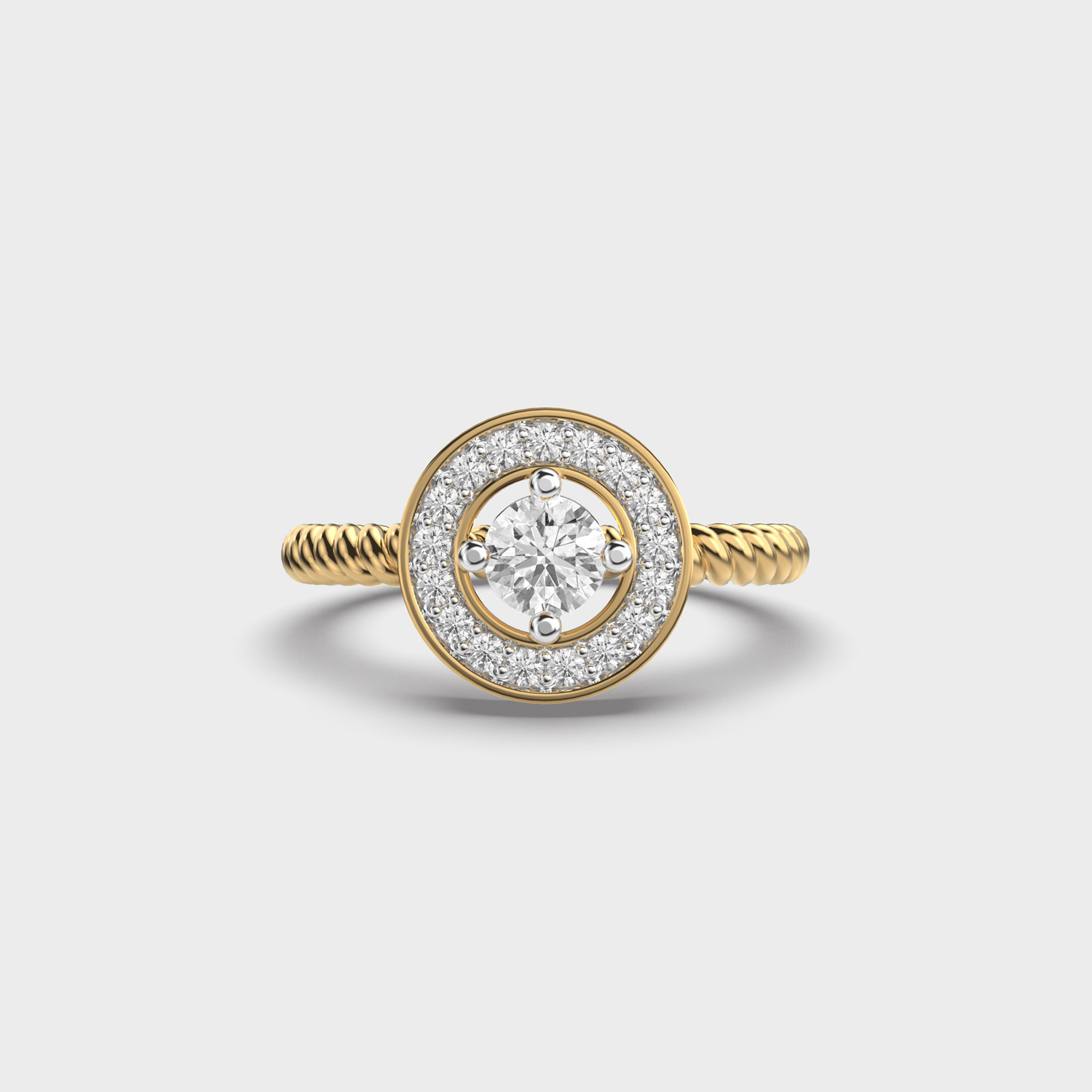Sparkling Contour Diamond Ring