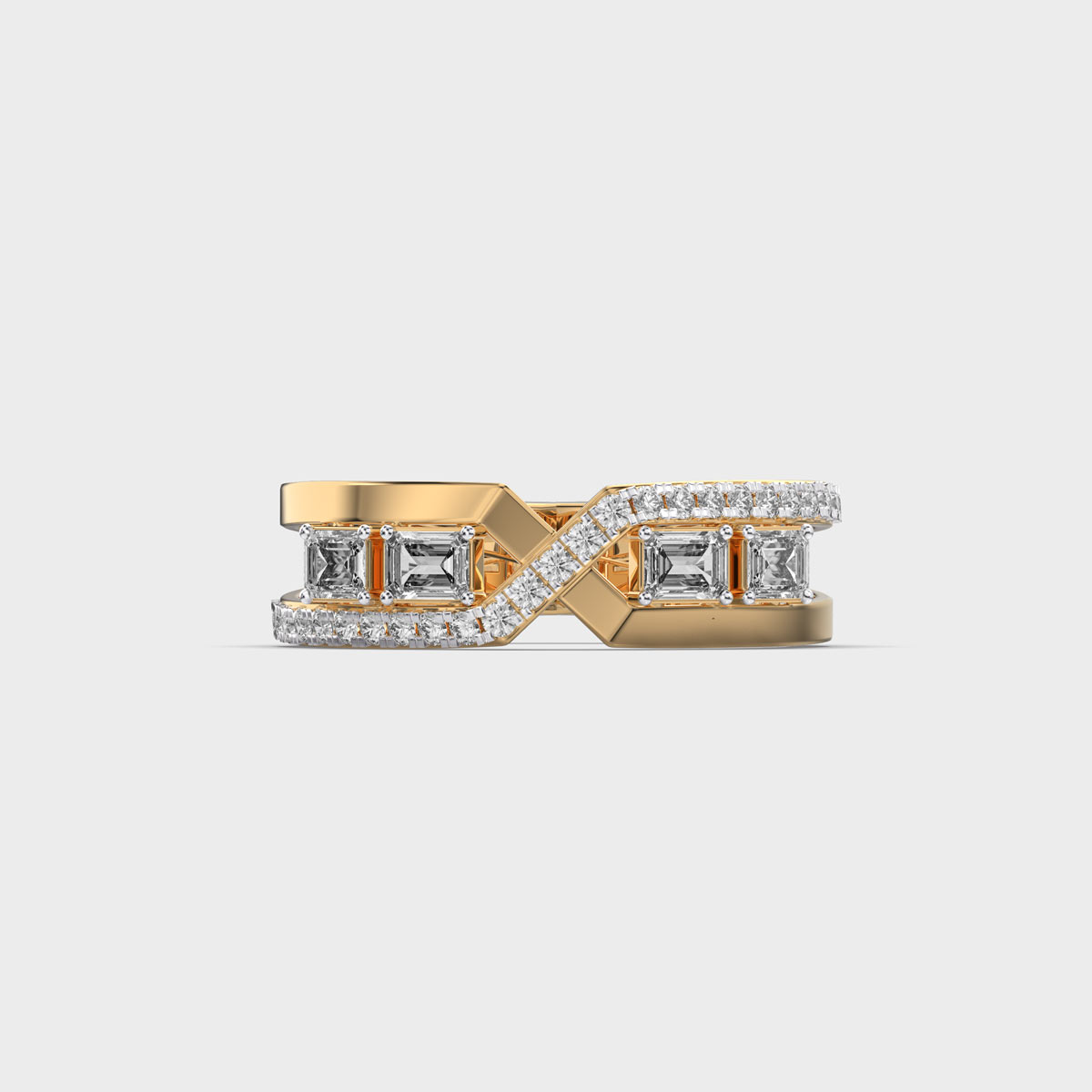 Shapes of Royalty Diamond Cluster Ring For Men