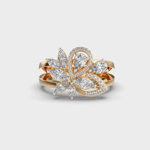 Leafy Tales Diamond Encrusted Cocktail Ring