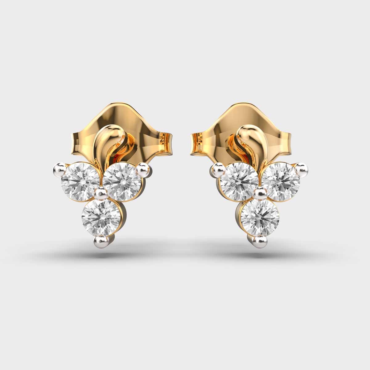 Soulful Spring Diamond Stud Earrings