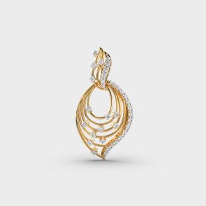 Glintwave Diamond Swirl Pendant (Without Chain)
