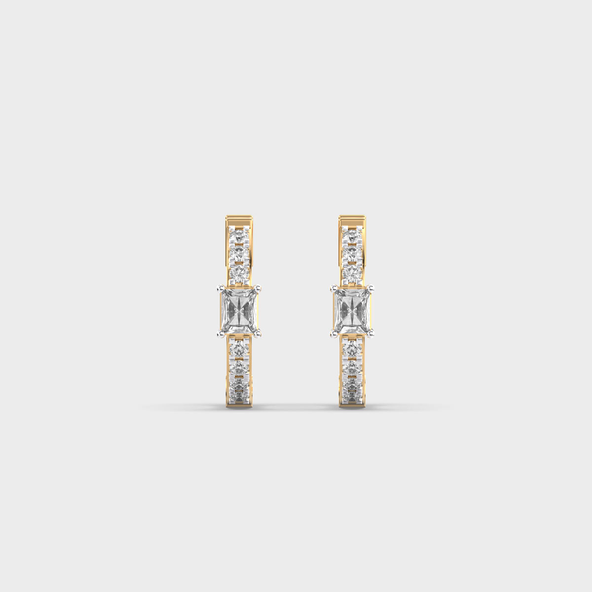 Diamond Studded Hoop Earrings for Women