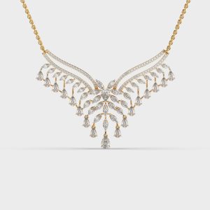 Glam of the Queen Diamond Cluster Pendant with Chain