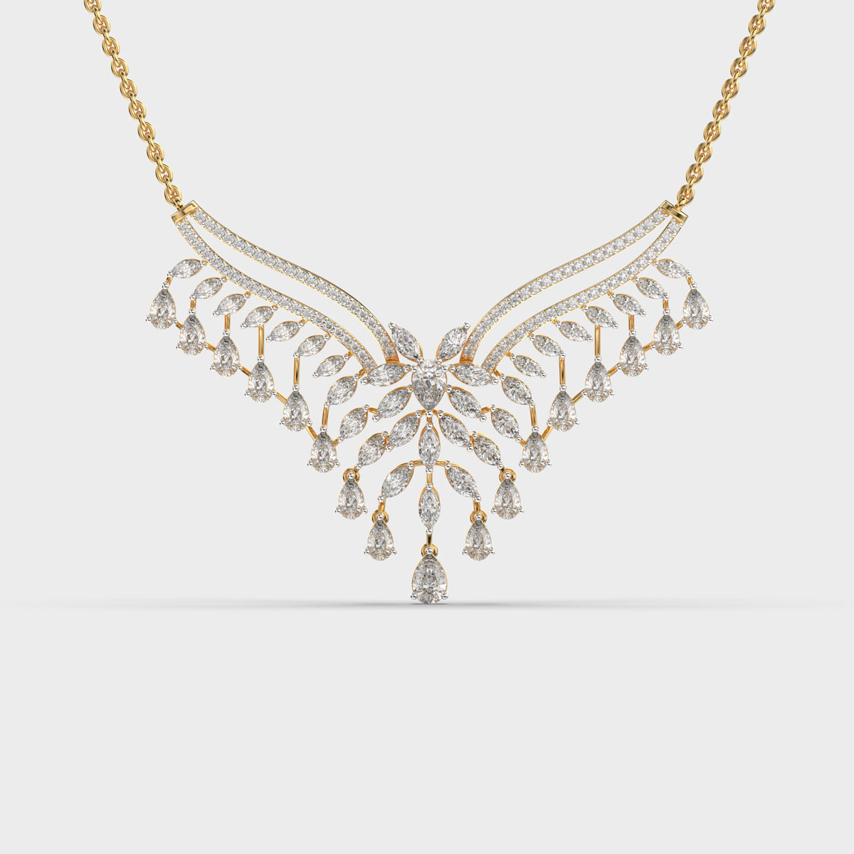 Glam of the Queen Diamond Cluster Pendant (With Chain)