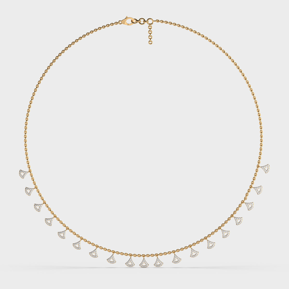 Diamond Clustered String Necklace For Women