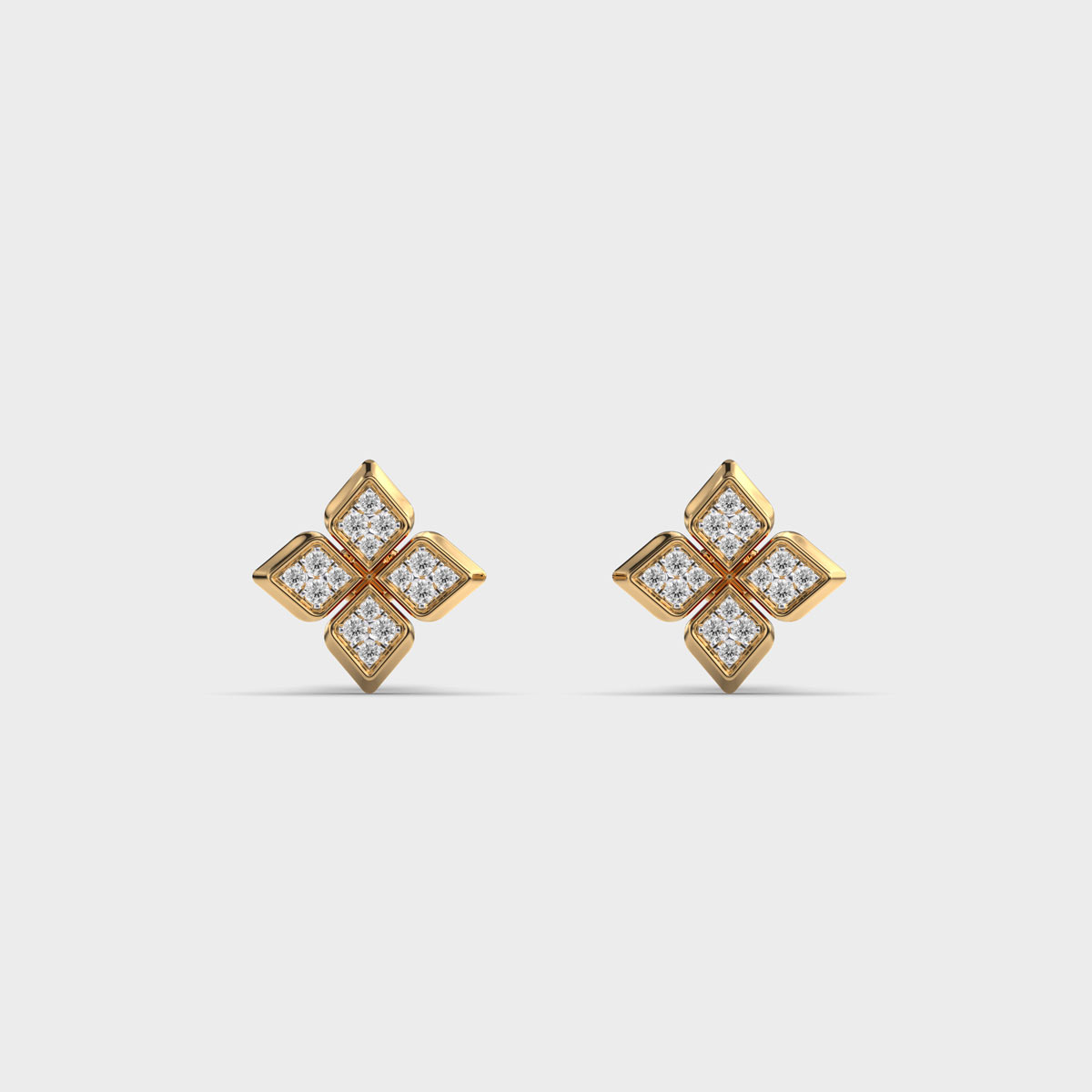 Quattuor Diamond Petals Earstuds