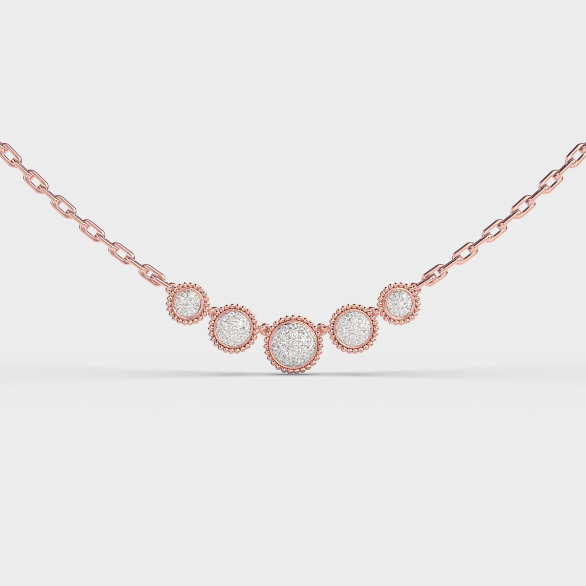 Quinque Quads Diamond Necklace