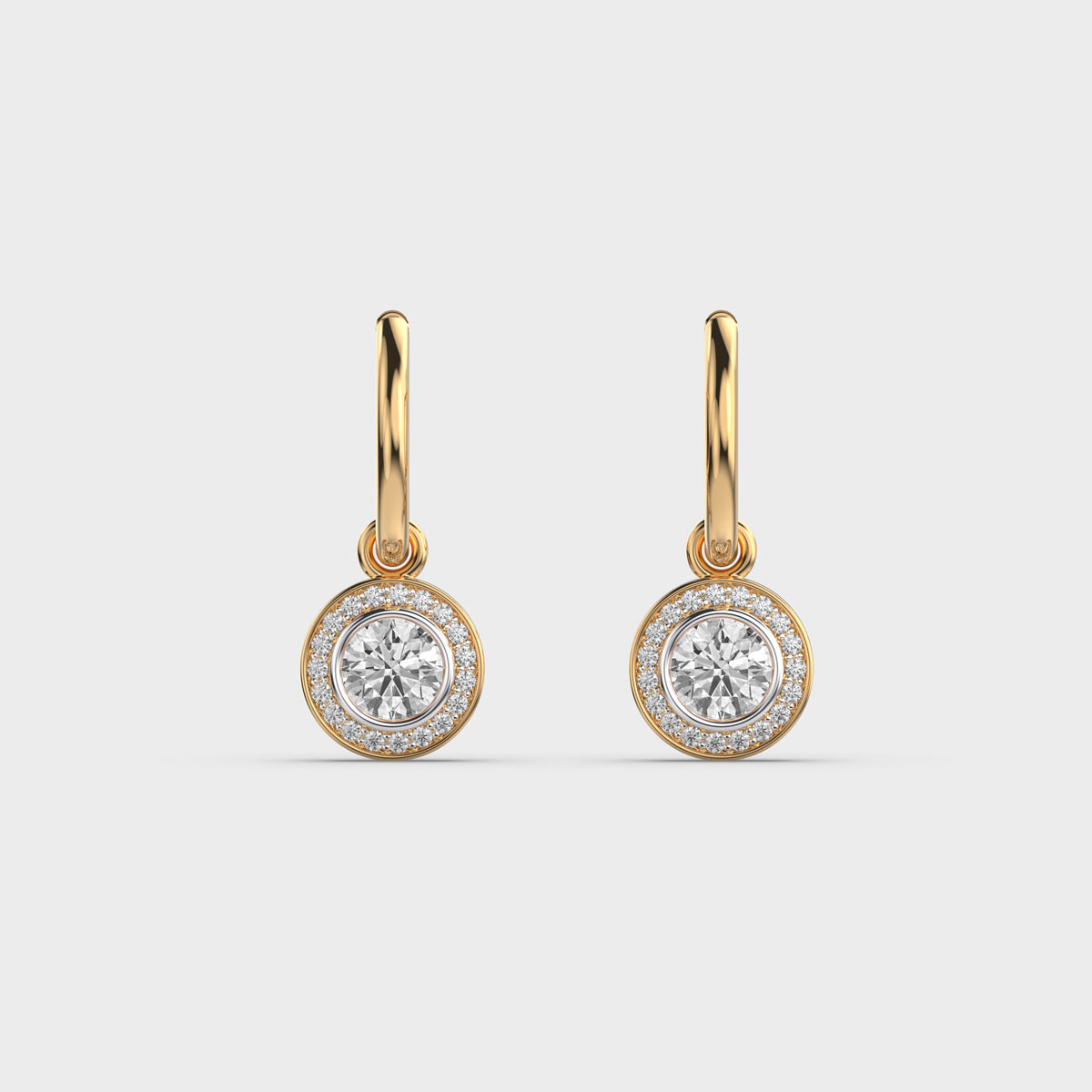 Solitaire Drops Diamond Earrings