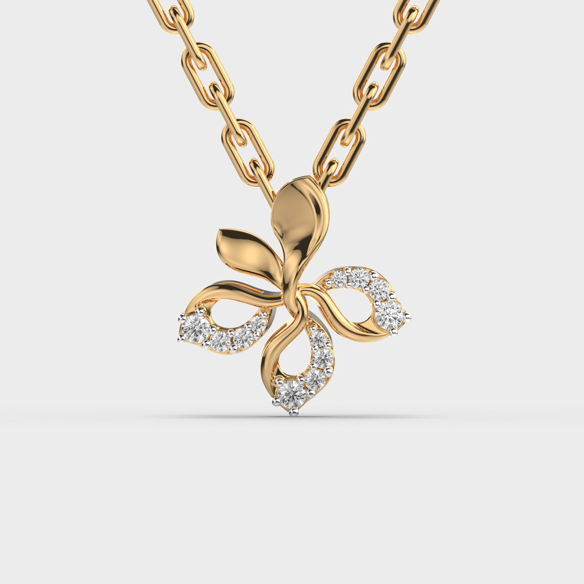 Petals of Memory Diamond Pendant (With Chain)