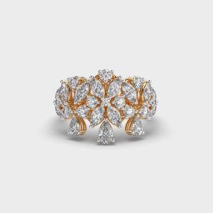 Princess Glam Cocktail Diamond Ring