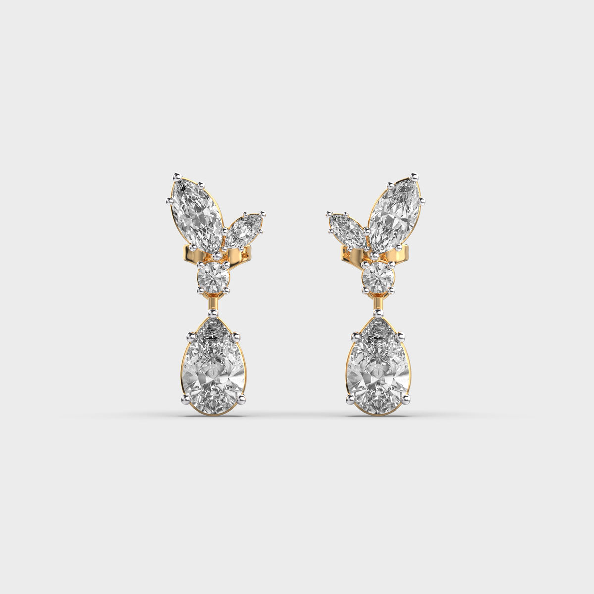 Regal Diamond Encrusted Balles Earrings
